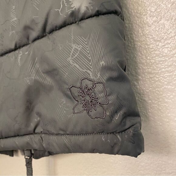 Columbia vintage gray faux fur lined puffer vest omni-shield kids girls 4-5 - Picture 5 of 11